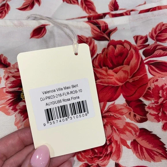 Peppermayo Red and Orange Maxi Pencil Dress Set - Picture 6 of 6